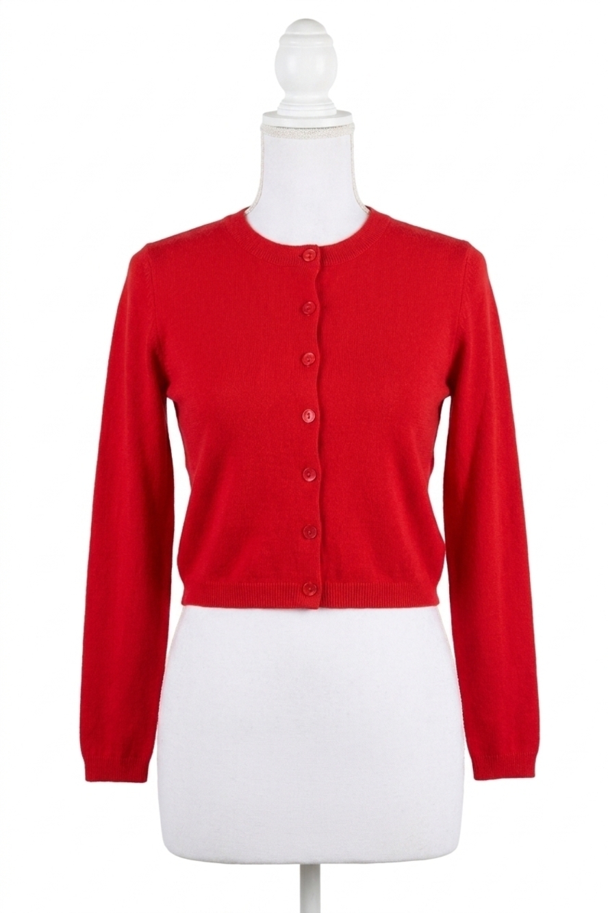 NEW OLIVACEOUS rhodes knit cardigan in red